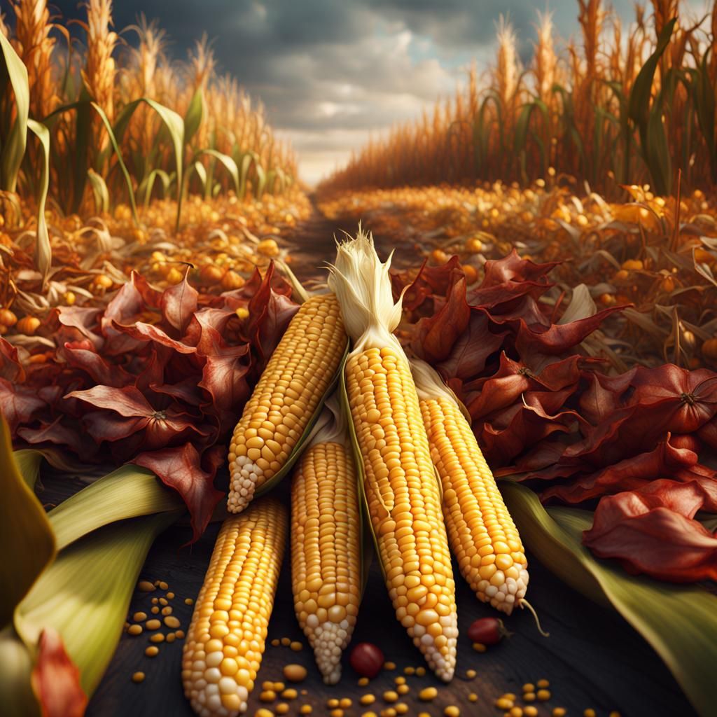 Fall Harvest of Corn.  by @alone_marla_04
