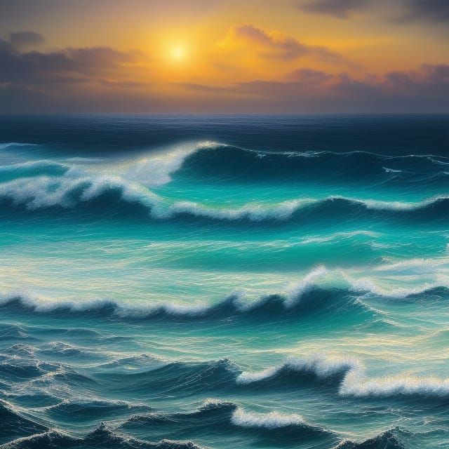 waves painting - AI Generated Artwork - NightCafe Creator