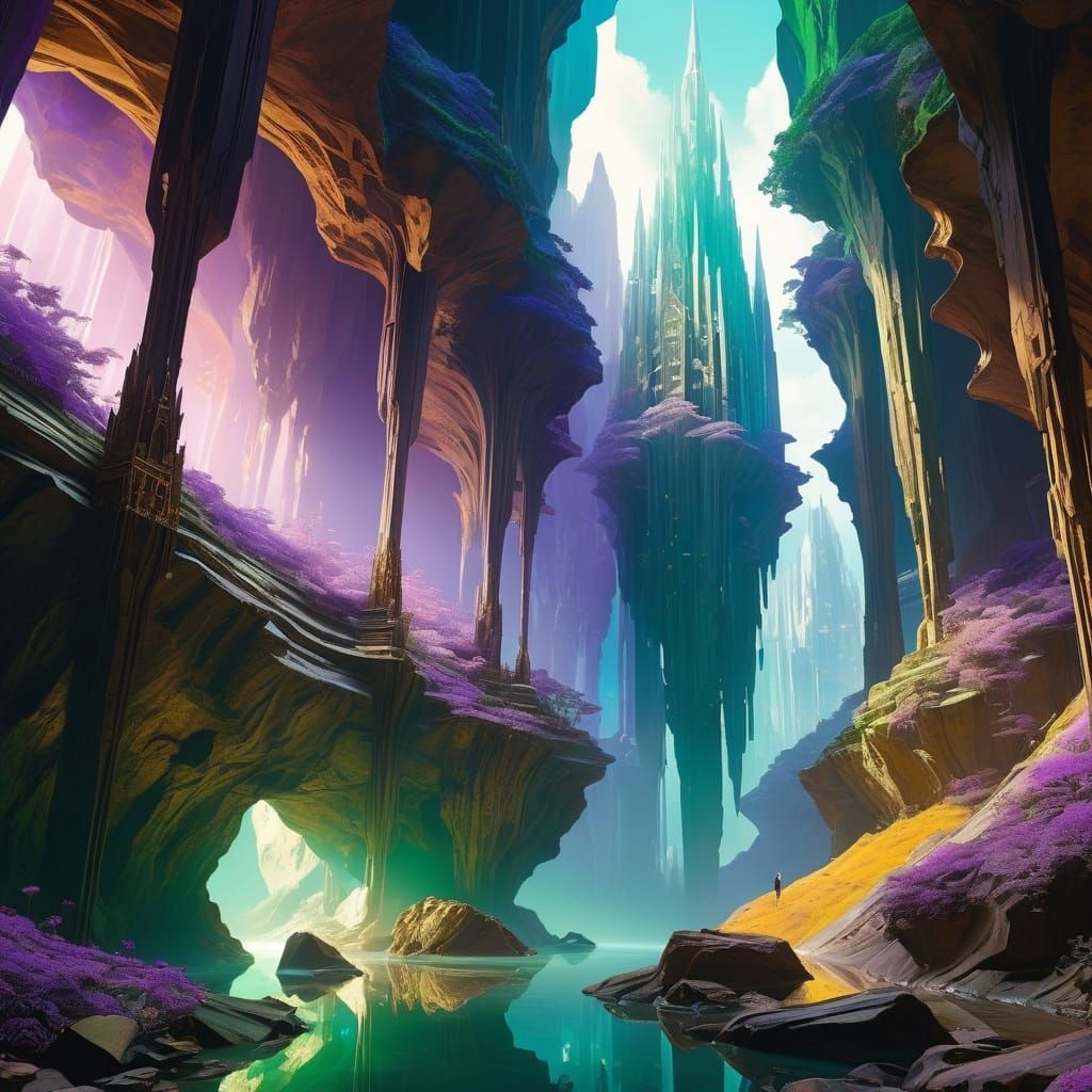 In the vast cavernous space beneath Paripa Base there are towering structures and channels that lead to the sea