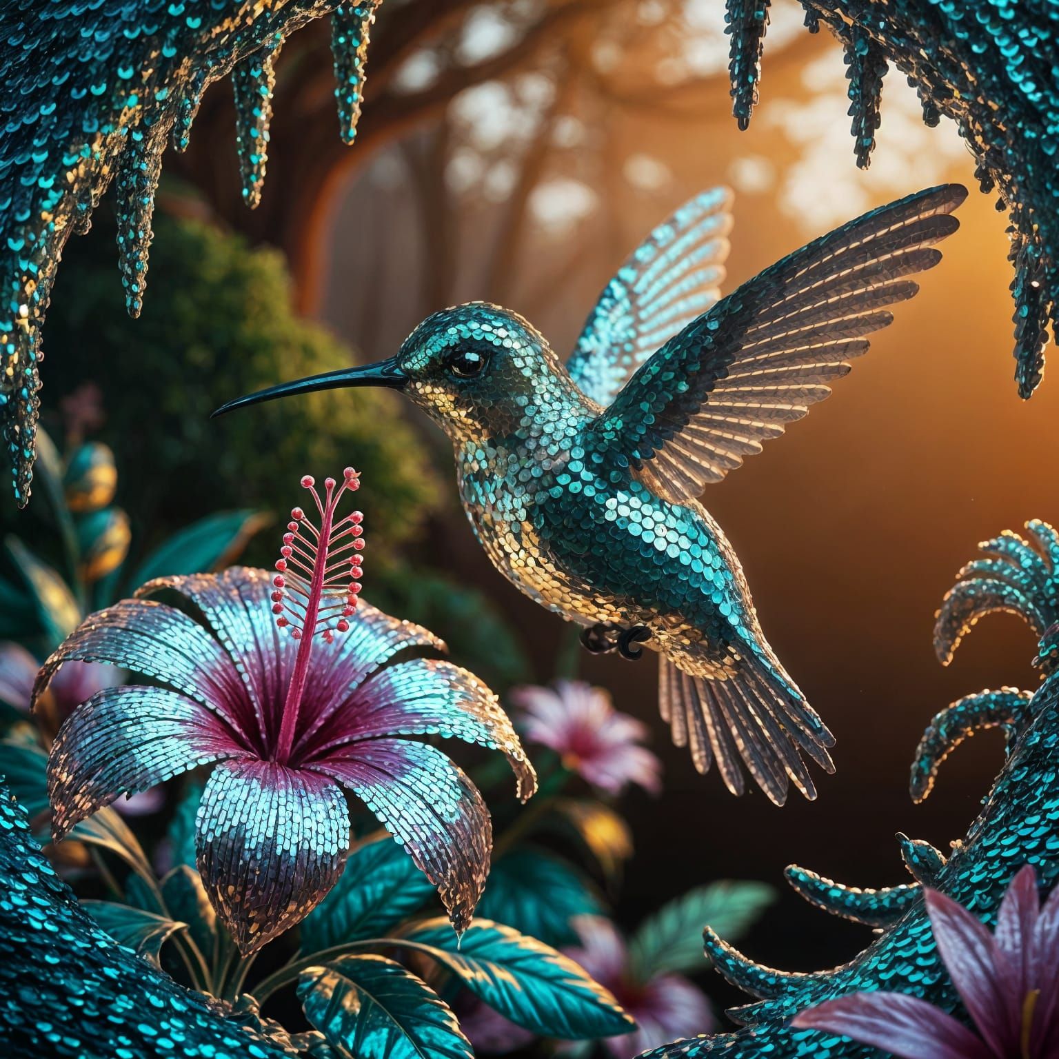 Sequins: The Hummingbird  by @Lunarelle