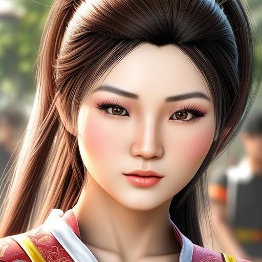 vietnamese face model with design for video games,..