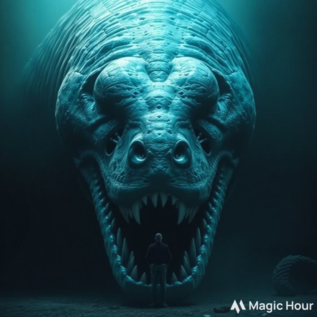 Creepy gargantuan SCP-3000 moray eel bloop creature looking ...