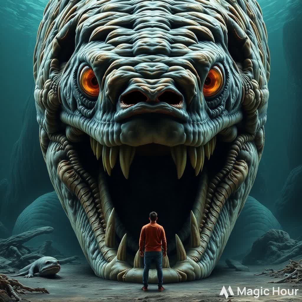 Creepy gargantuan SCP-3000 moray eel bloop creature looking ...