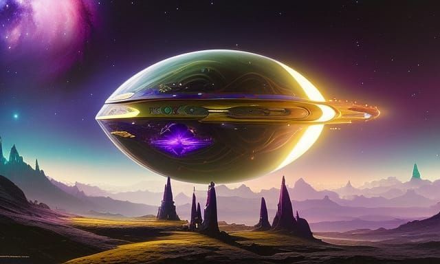 whimsical space ship
