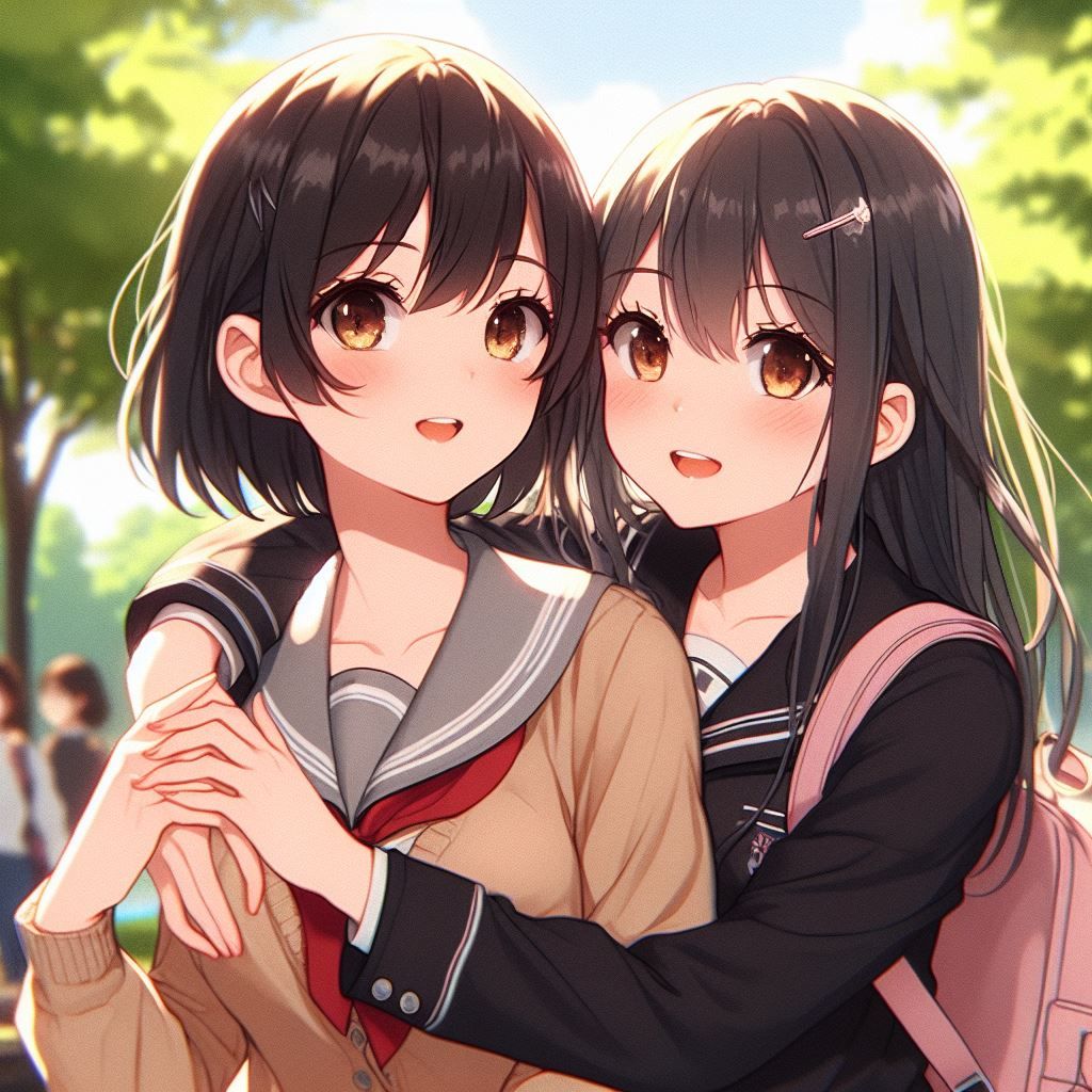 Moon and Pim, two friends