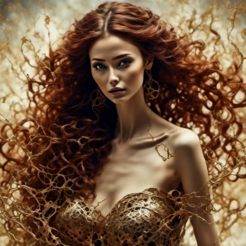 Passionate Woman in Lilac Negligee, Oil Painting