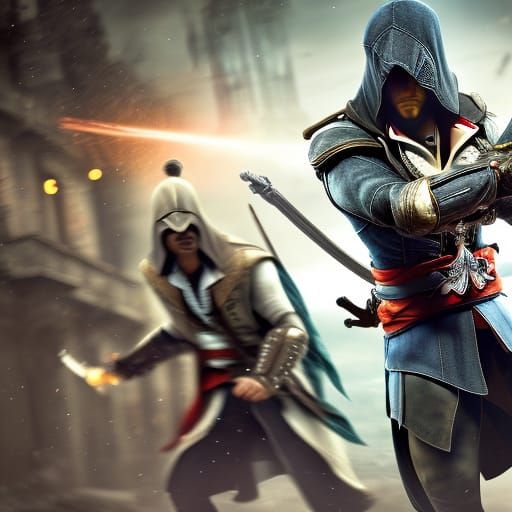 Assassin's Creed Action Scene - Ai Generated Artwork - Nightcafe Creator