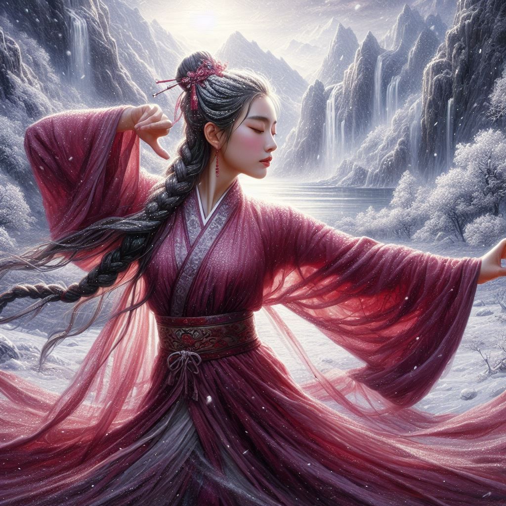 Graceful Chinese woman - tai chi  3