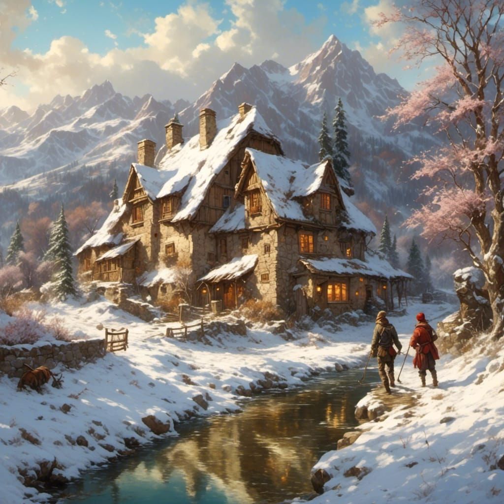  <lora:Realistische Gemaeld:1.0> winter romance