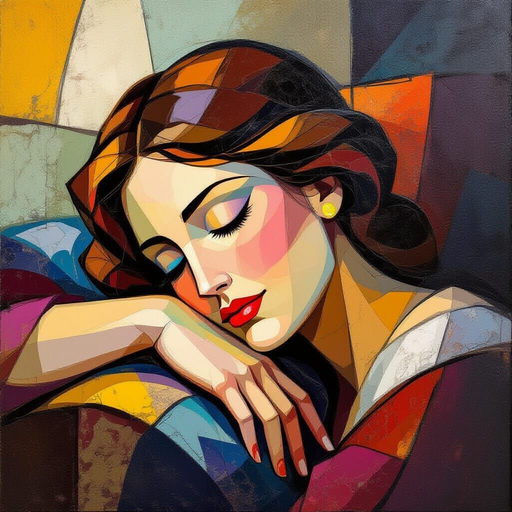 Abstract Art of Divine Safety in Complementary Colors