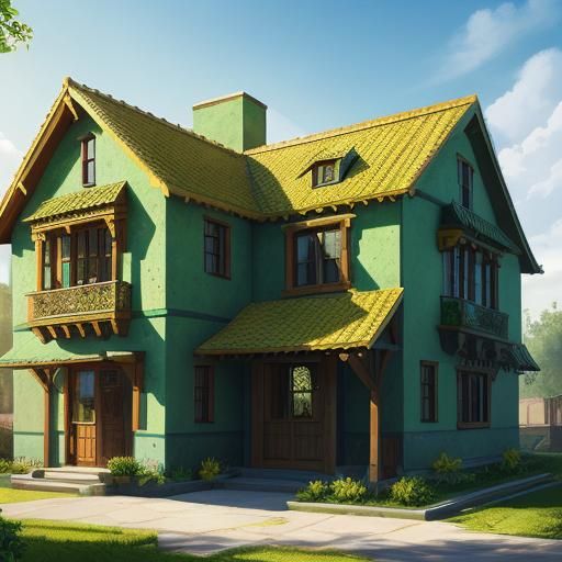 A lemon and lime house.