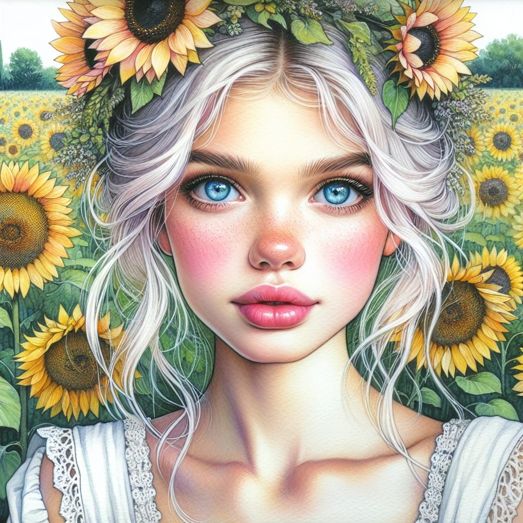 Freckles and rosy cheeks - AI Generated Artwork - NightCafe Creator