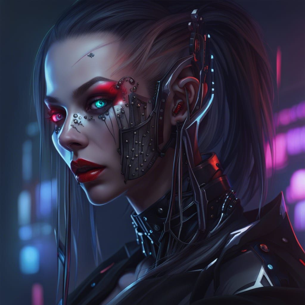 cyber vampire - AI Generated Artwork - NightCafe Creator