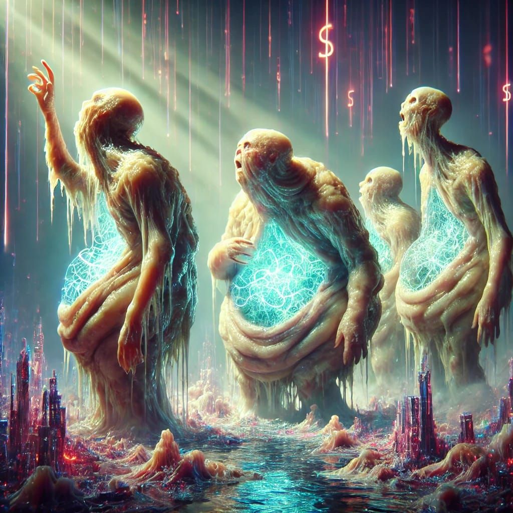 We are just bioelectric blips and bloops in organic mobile meat sacs looking for a glimmer of reason