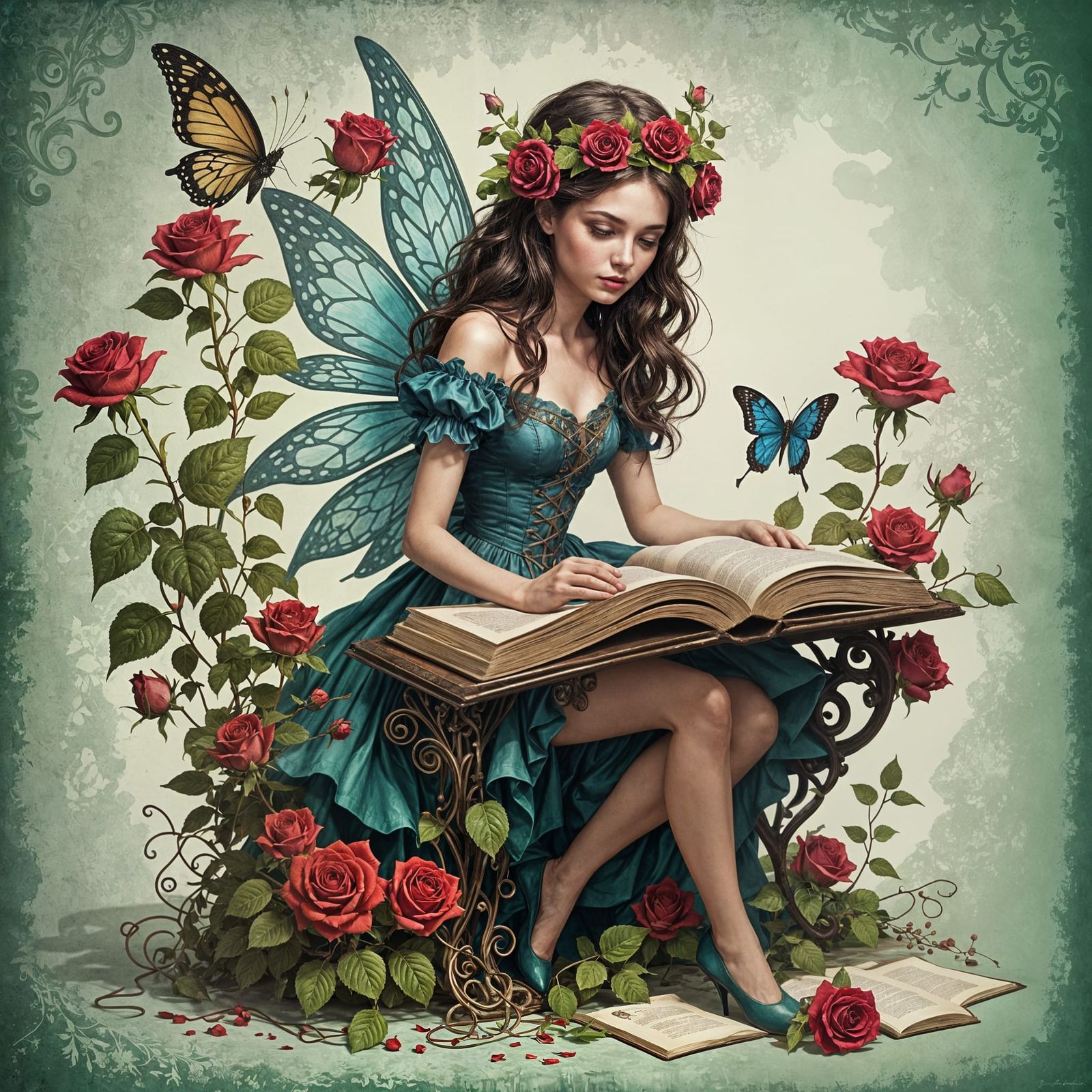 Fairy reading  by @Muni