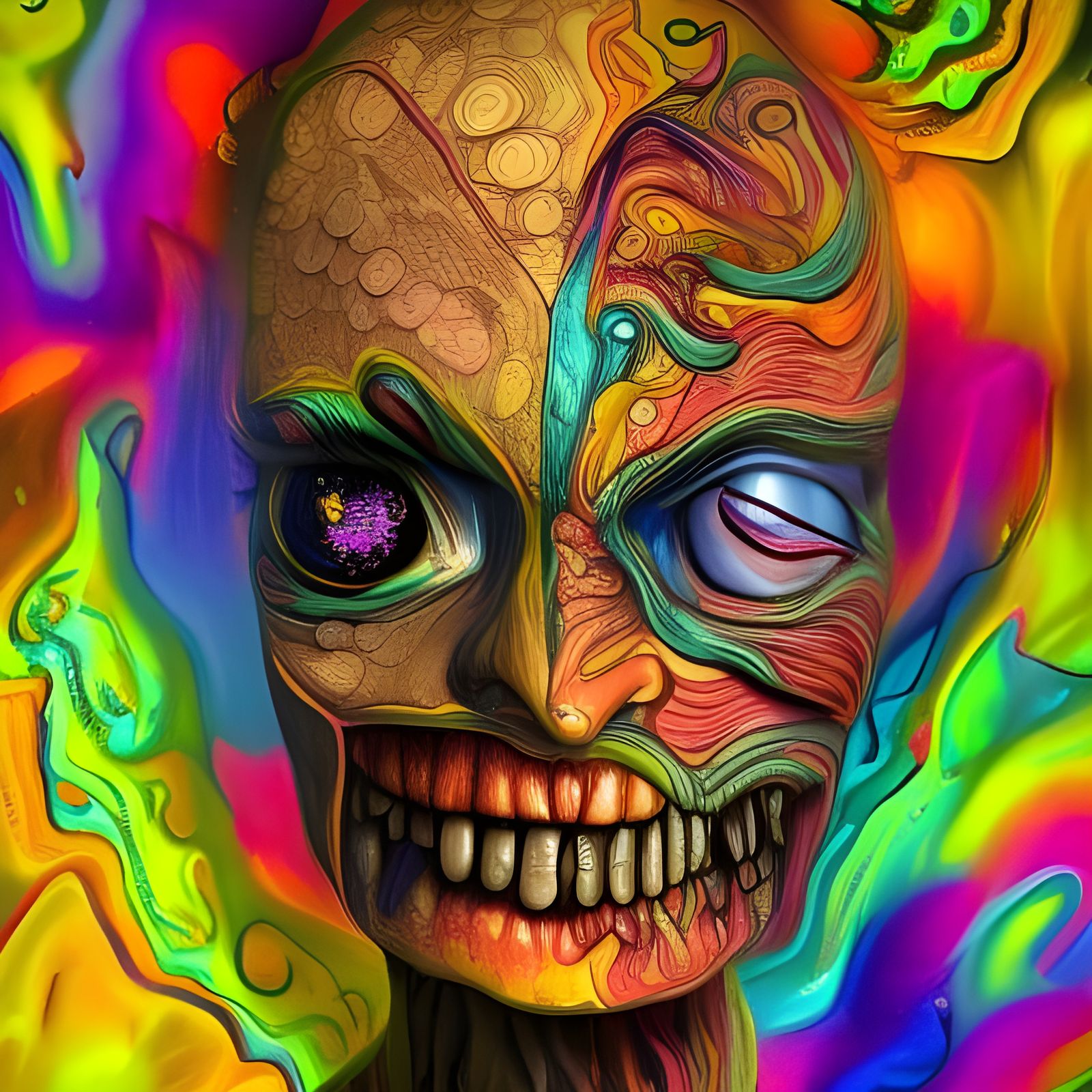 Scary face - AI Generated Artwork - NightCafe Creator