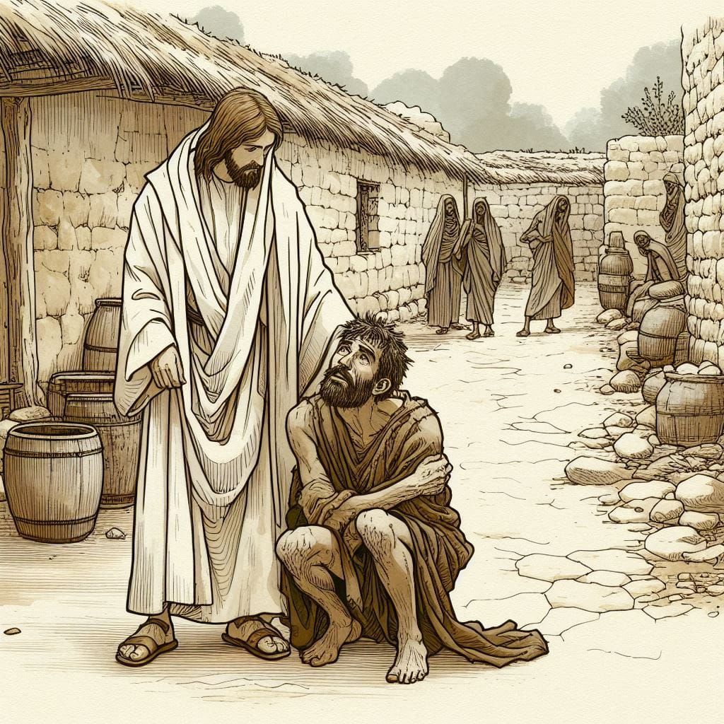 He could have healed him with one word; the outcast needed t...