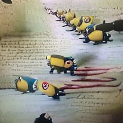 Minions following Hitler's orders