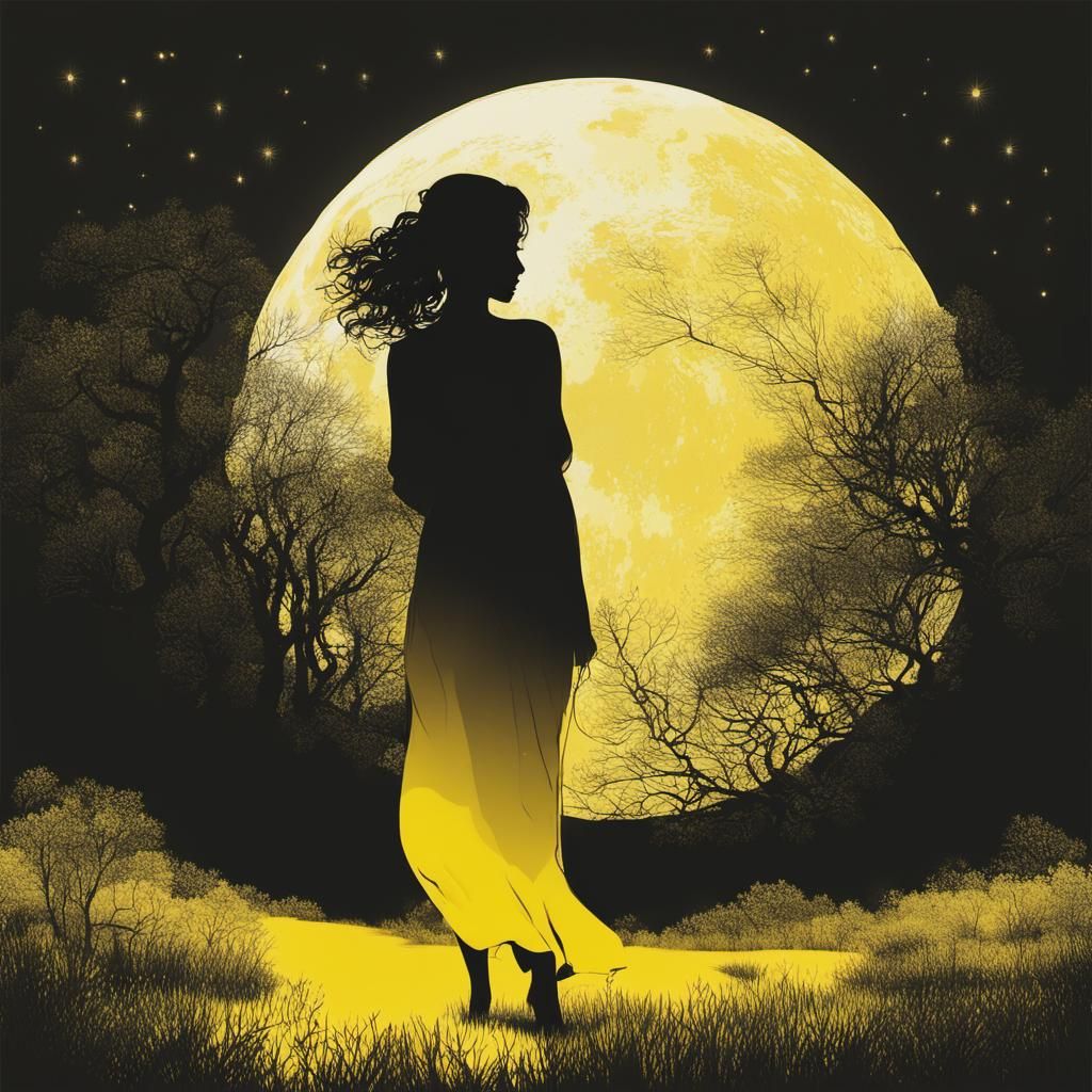 yellow moon lady