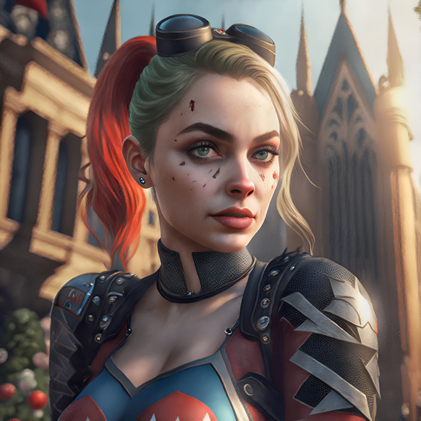 Midjourney: Harley Quinn looks too thin