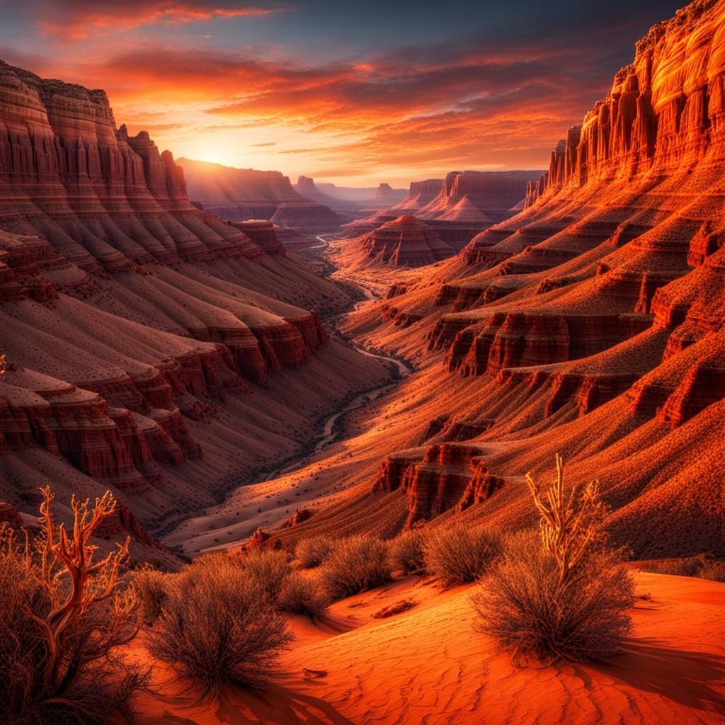 A desert canyon 