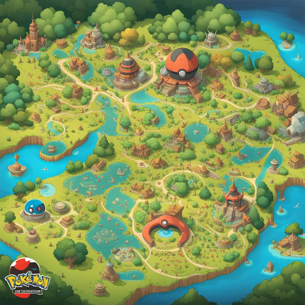 3D Pokemon Map - AI Generated Artwork - NightCafe Creator