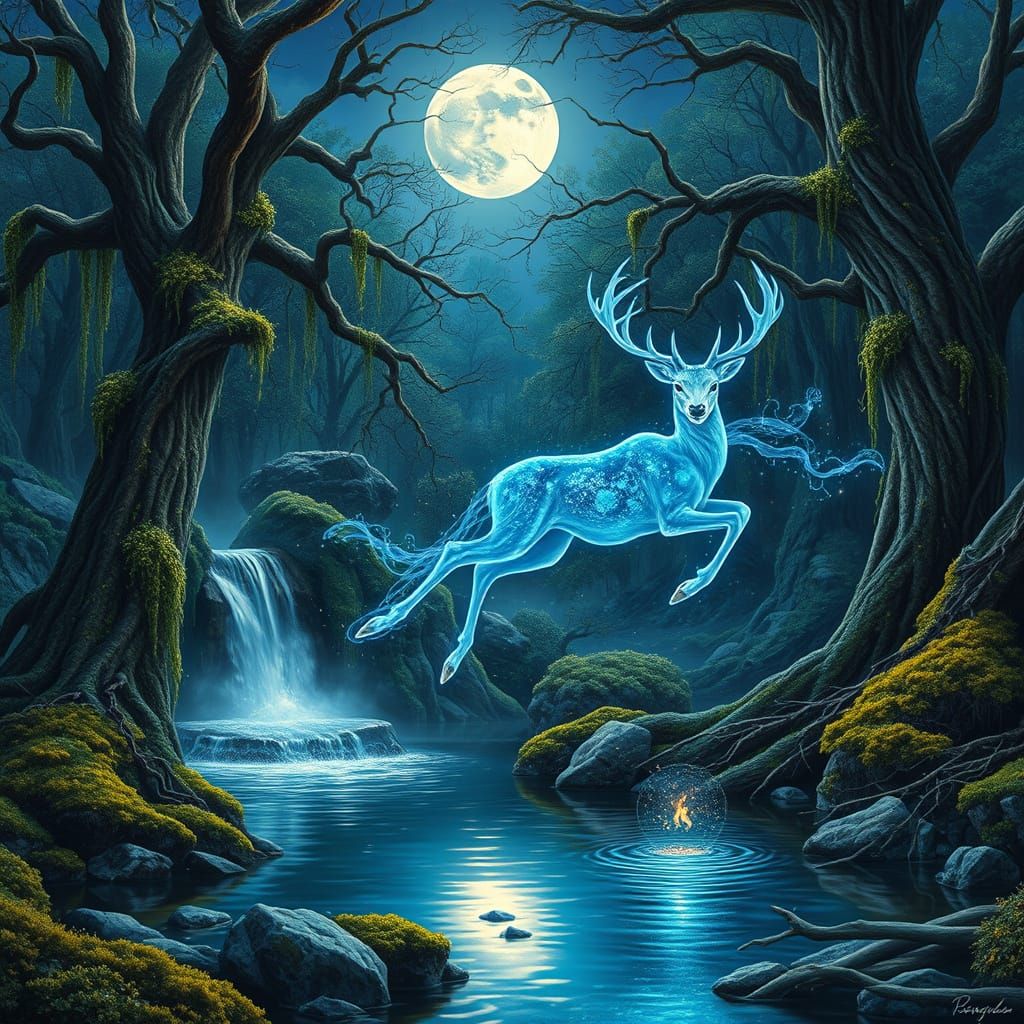 Mystical deer  by @Neverland