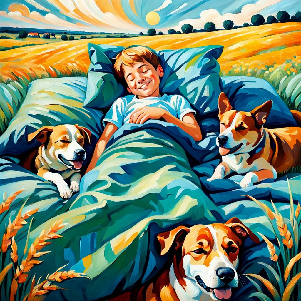 boy sleeping in bed