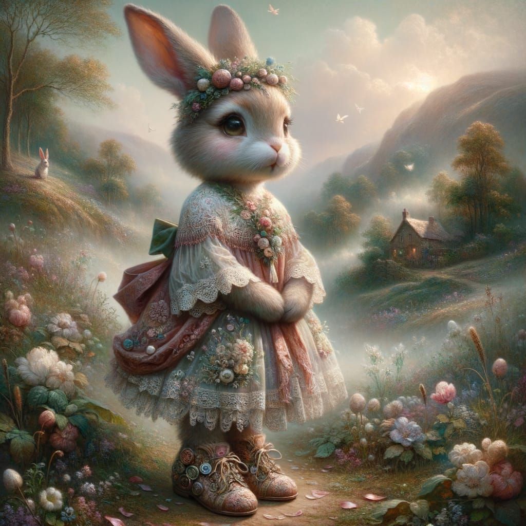 A Cute Little Bunny  by @Midnighte