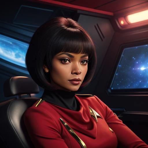 Nyota Uhura on the bridge of the Enterprise. - AI Generated Artwork ...