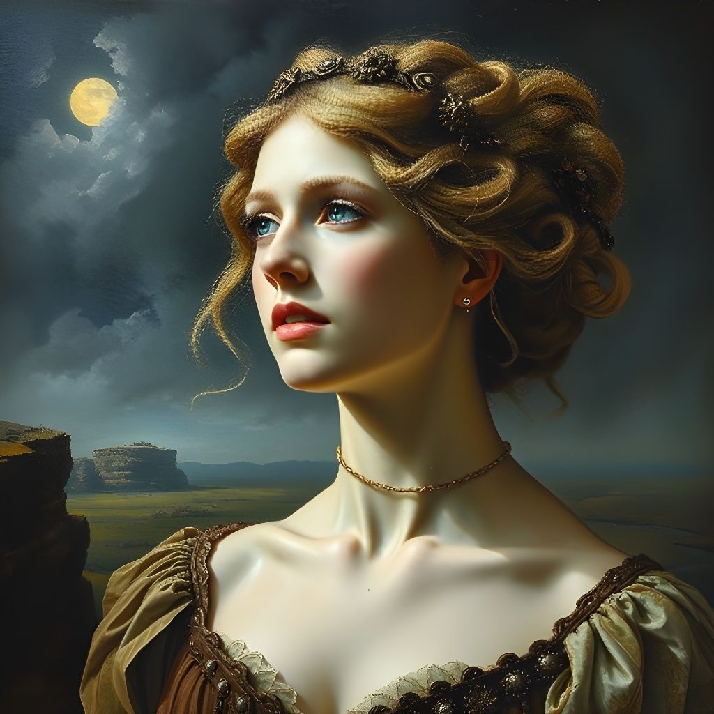 Moonlit Portrait of a Woman