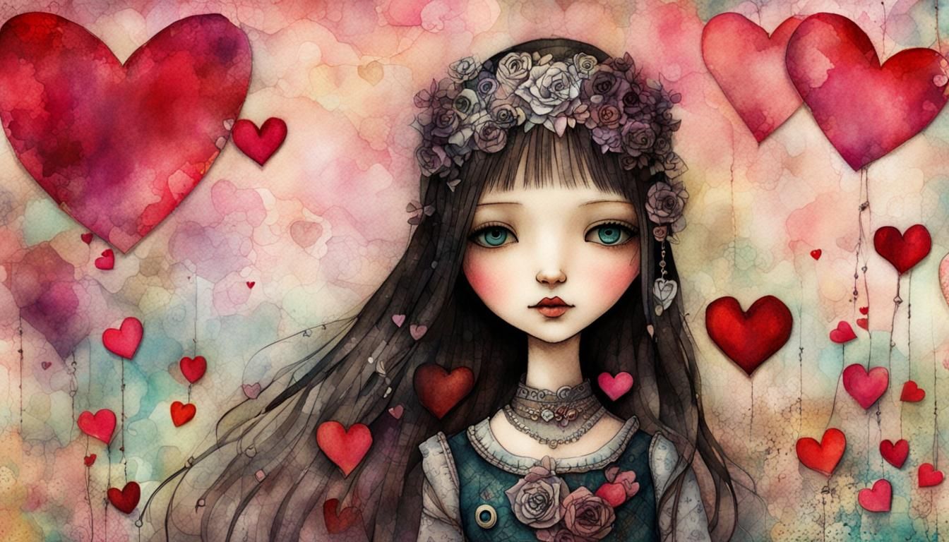 Dreamy heart valentine  by @Meredith Ellen Skye