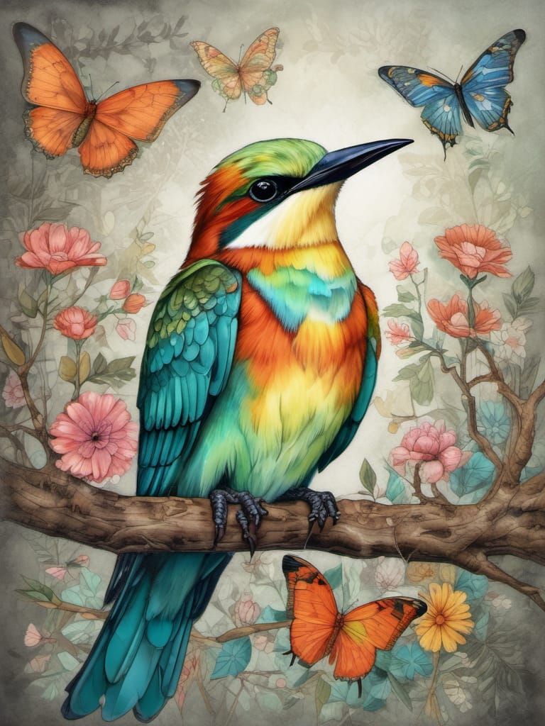 Bee-eater painting