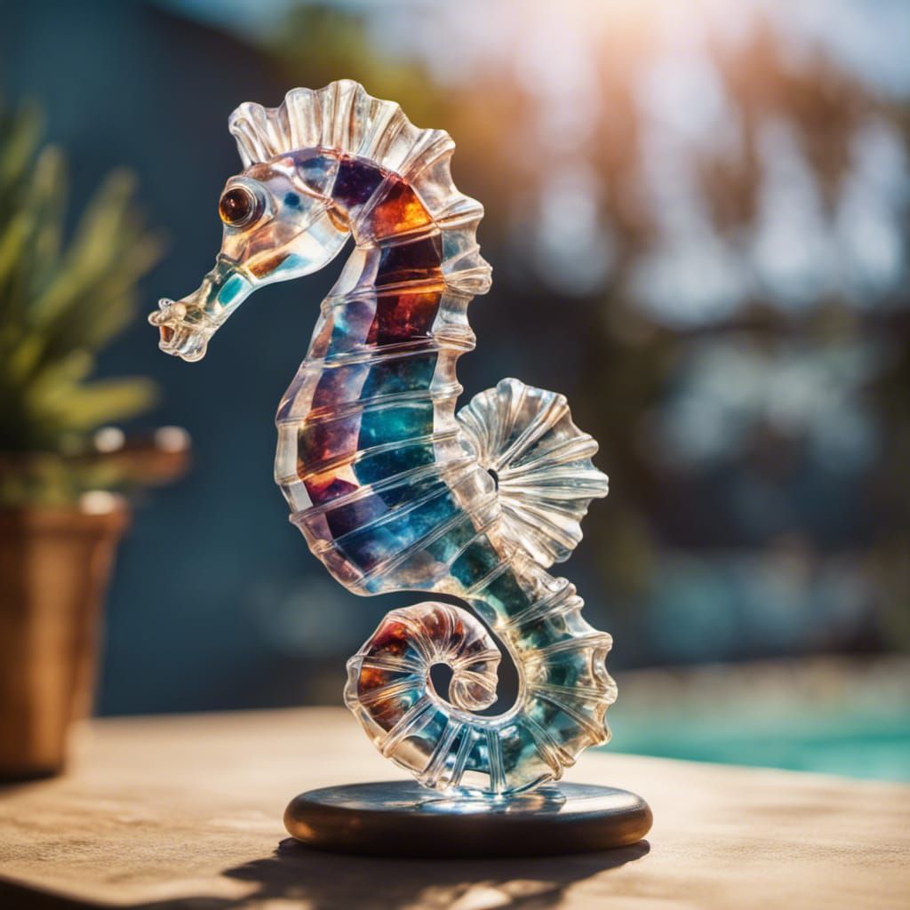 Cosmic Seahorse Figurine - AI Generated Artwork - NightCafe Creator