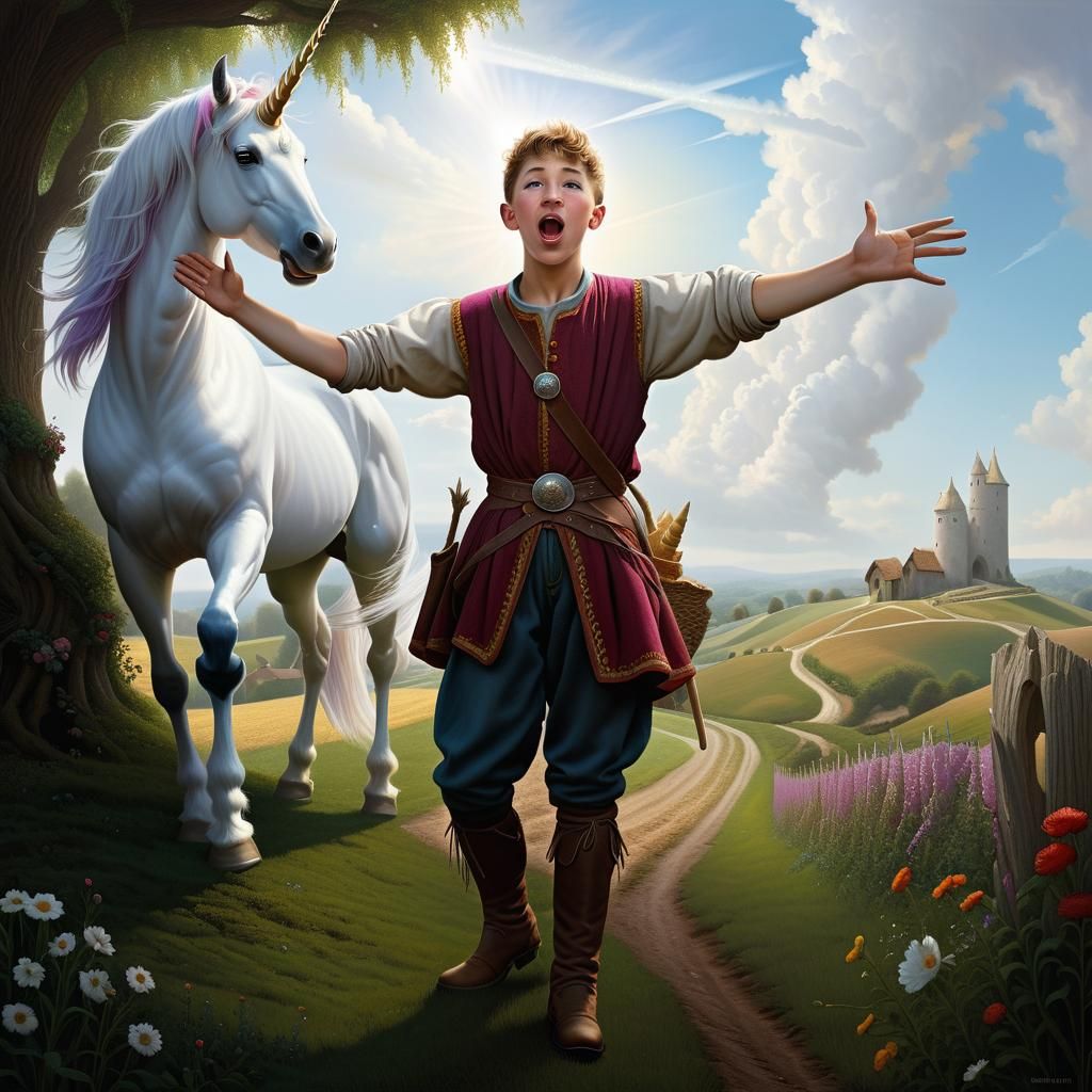 "Never play leapfrog with a unicorn!"