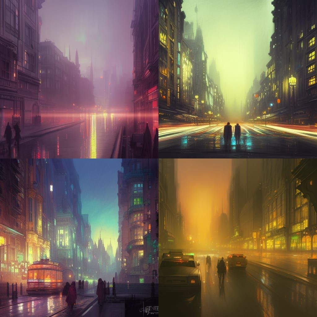 cityscape at night - AI Generated Artwork - NightCafe Creator