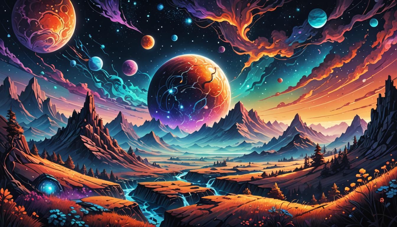 Cosmic Landscape - Dreamshaper XL - AI Generated Artwork - NightCafe ...