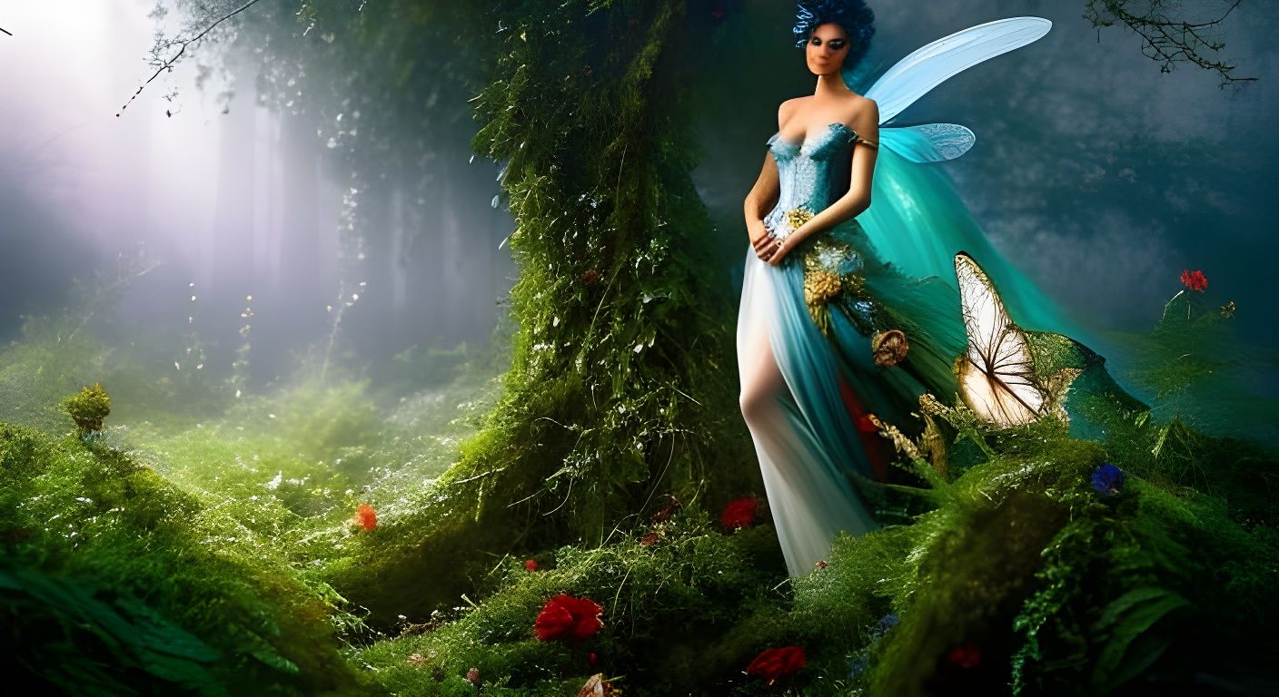 fairy in a forest - AI Generated Artwork - NightCafe Creator