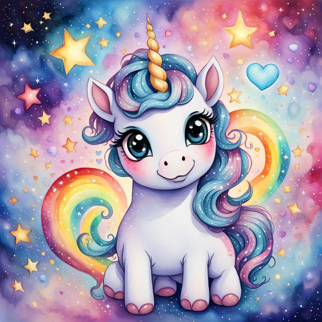 Buy Watercolor Baby Unicorn Illustration Bundle Collection High Quality Baby  Unicorn Drawing for Commercial and Personal Projects Online in India - Etsy