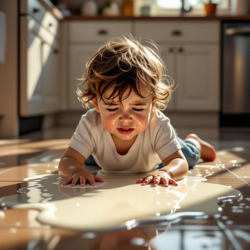 Child Crying Over Spilt Milk