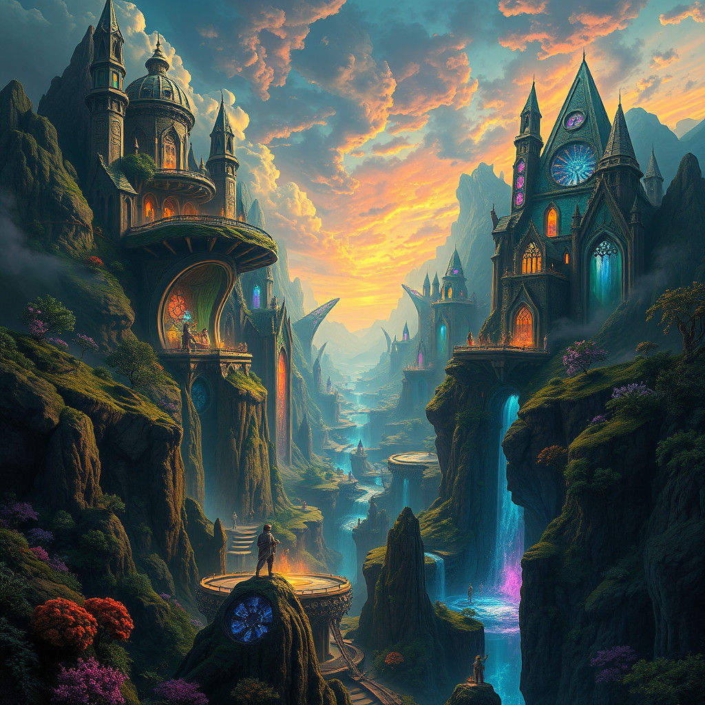 Surreal Parallel Worlds: A Digital Matte Painting