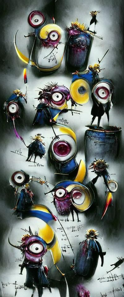 Minions Artwork by Tim Burton