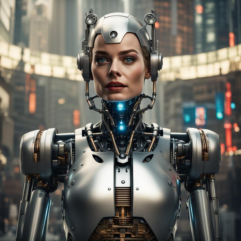Margot Robbie as robot from fritz langs metropolis photo rea...