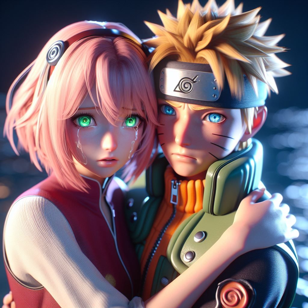 Sakura and Naruto - AI Generated Artwork - NightCafe Creator