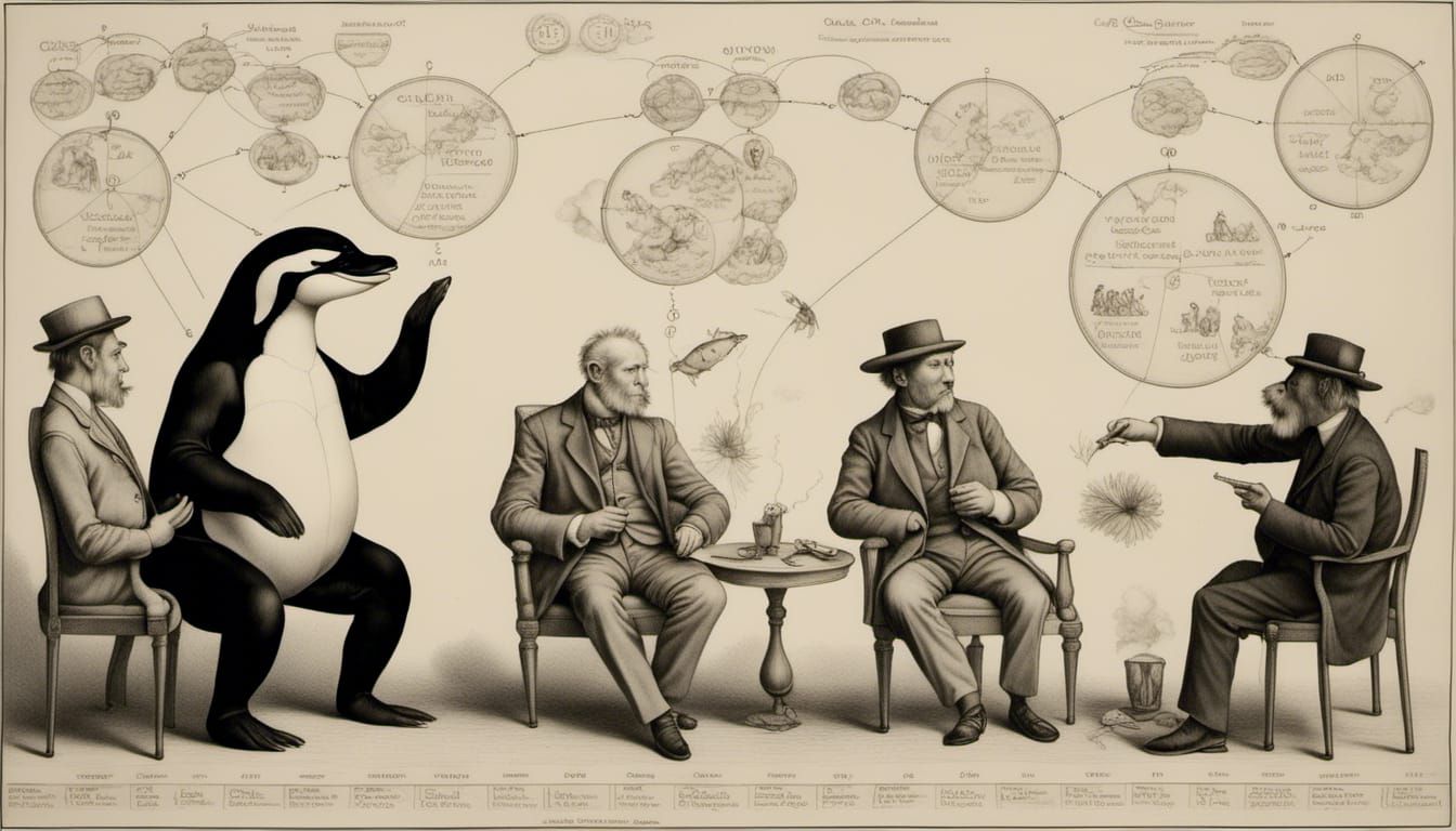 <lora:orca monkey ichiban:1.0> chart of orca-monkey thought ...