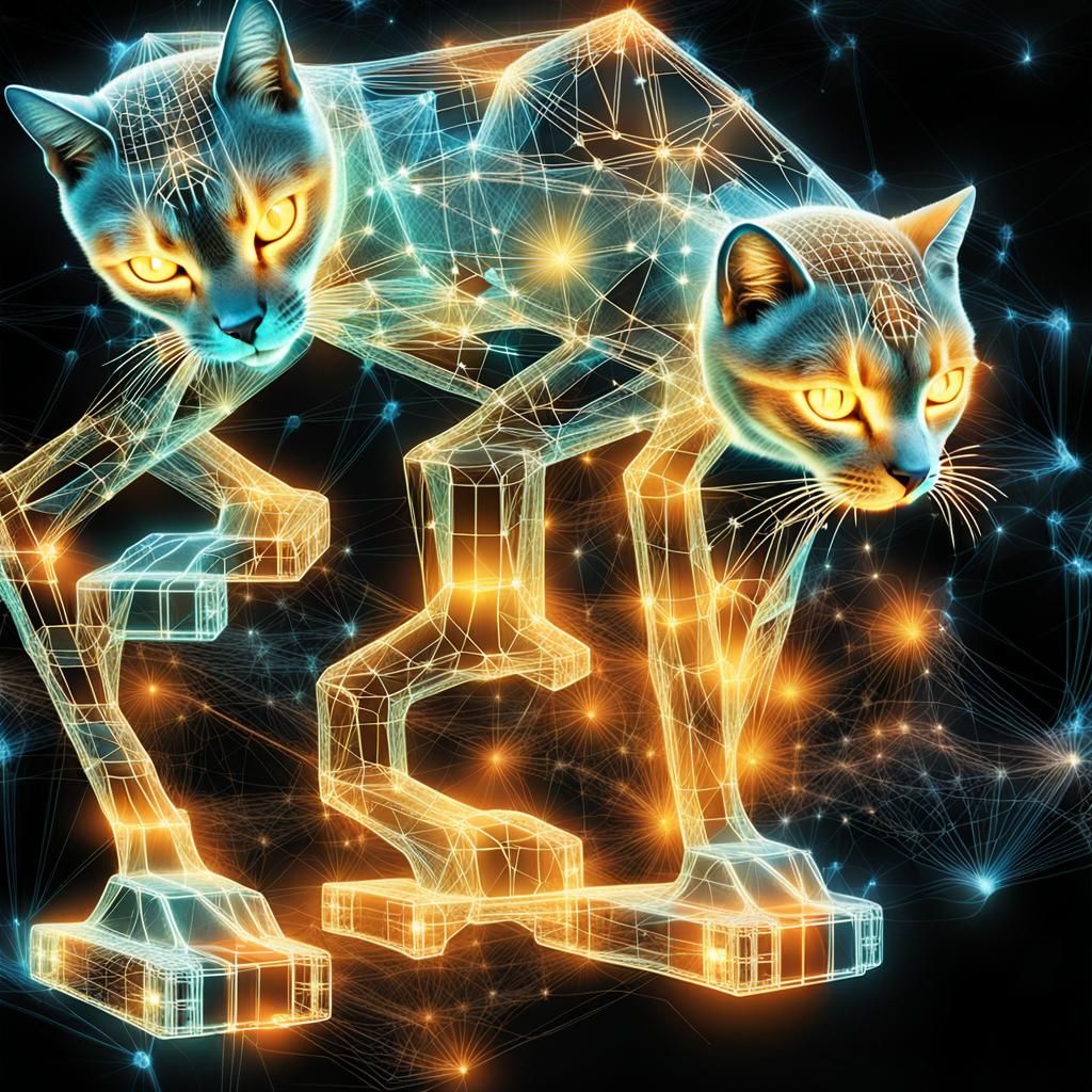 Crystalline cats lurking deep within our cybernetic future w...