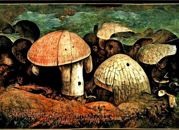 Mushroom forest by Pieter Bruegel