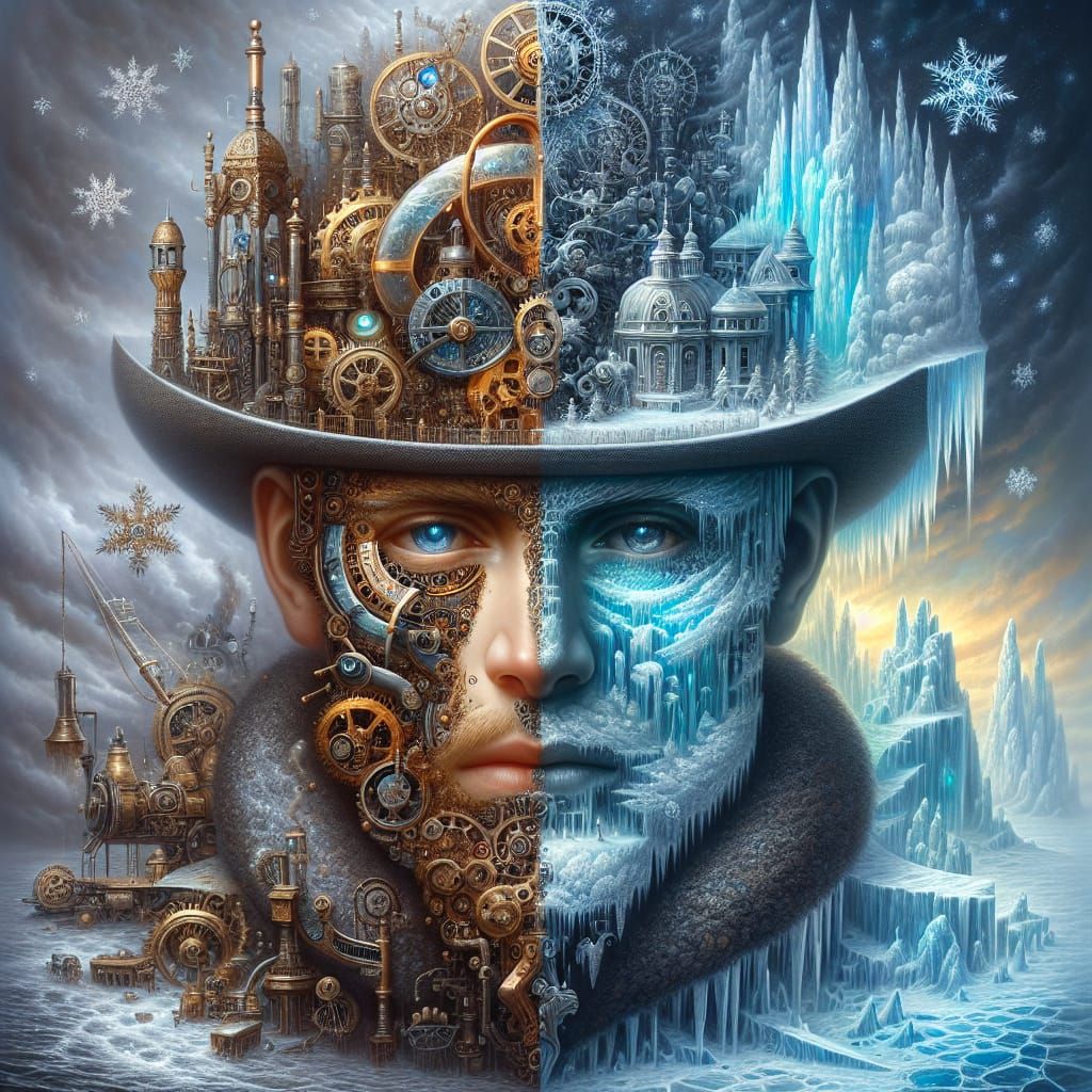 split portrait template for dalle3 