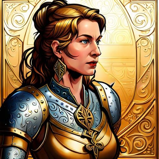 Medieval lady knight