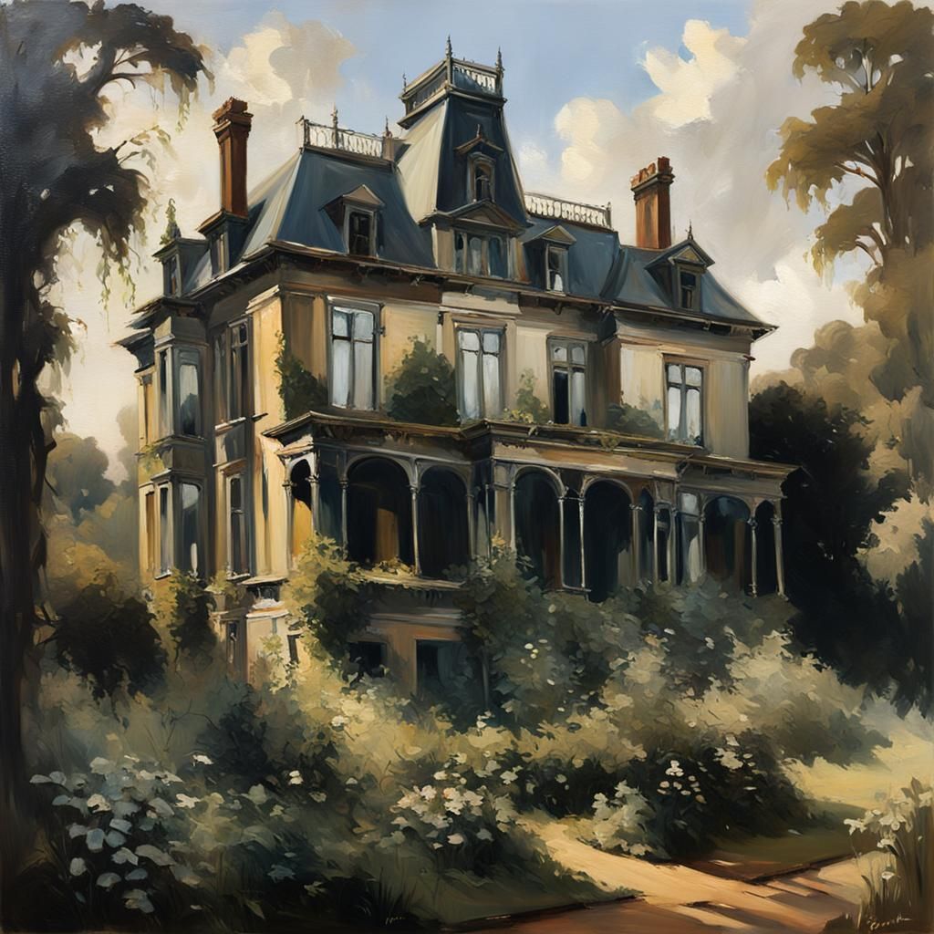 a grand Victorian manor house